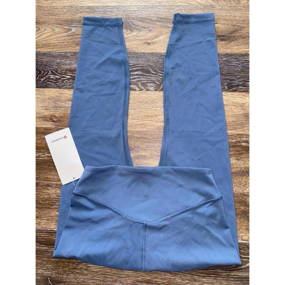 Lululemon Wunder Under SmoothCover High Rise 25” Washed Denim Size 8 NWT
